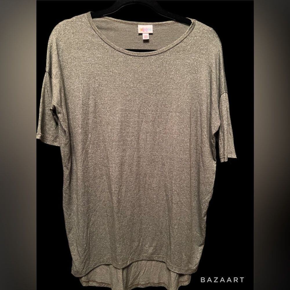 LuLaRoe Irma Heathered Forest Green Tunic Top  Sz XXS